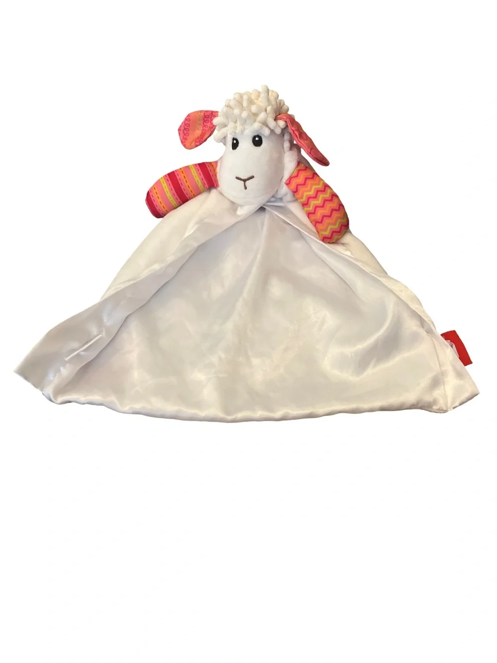 Wee Believers Sheep Lamb Lovey Security Blanket I am a Child Of God White Pink